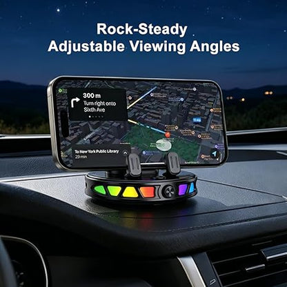 RGB Wireless Car Charger Mount, Dashboard Phone Holder