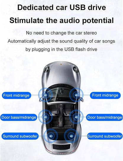 Flash Drives Thumb Drives for stereos, TVs, Phones and Tablets (64GB = 4500 Songs+450 Videos)