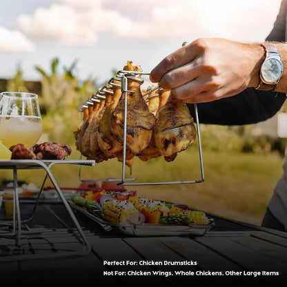 2-Piece Set Professional Grade Stainless Steel Chicken Drumstick Holder