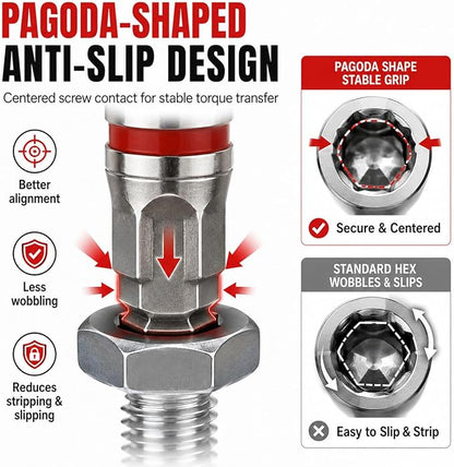6-Piece Pagoda Hex Screwdriver Bit Set