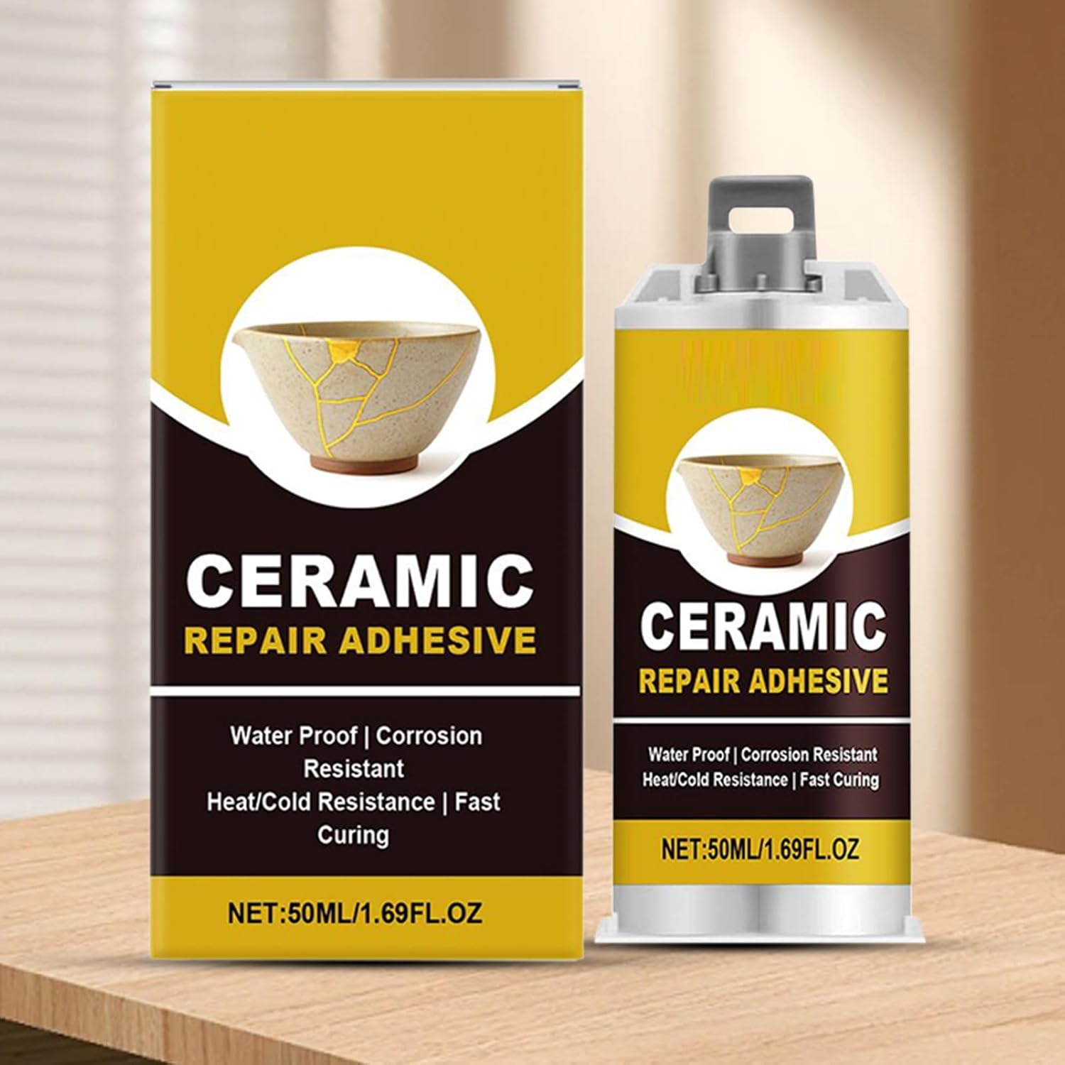 Gold Ceramic Repair Kit for Glass, Porcelain & Figurines