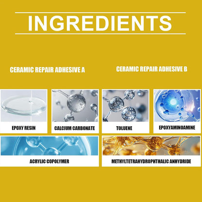 Gold Ceramic Repair Kit for Glass, Porcelain & Figurines