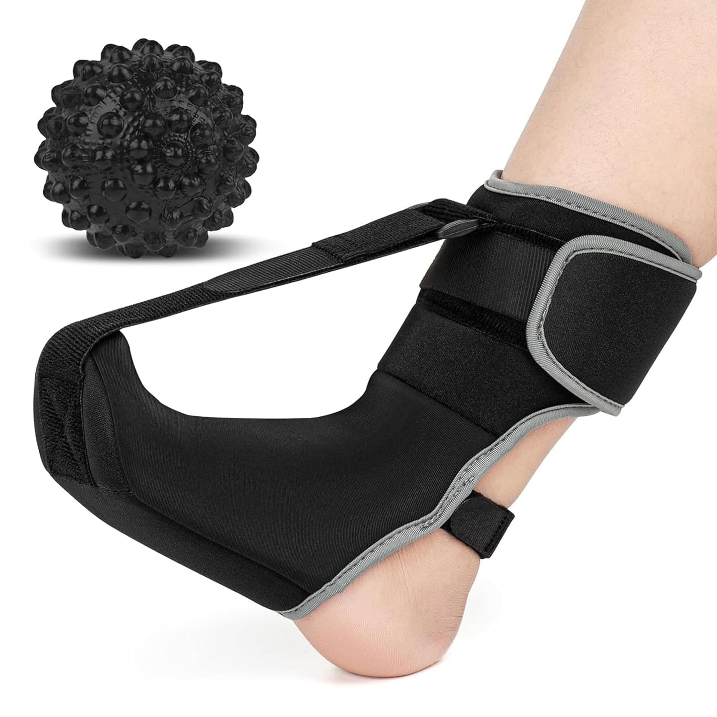Plantar Fasciitis Relief Night Splint Sock with Massage Ball