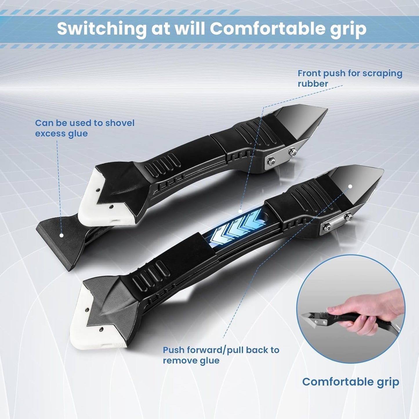Caulk Remover Tool-3 in 1 （2 Sets）