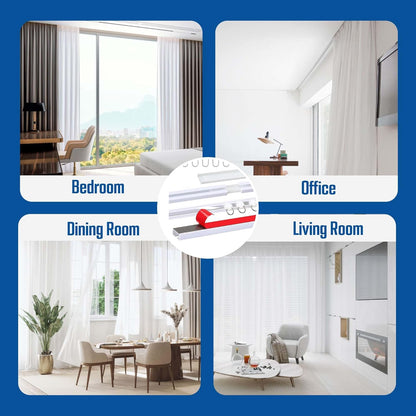 5M No-Drill Self-Adhesive Curtain Track