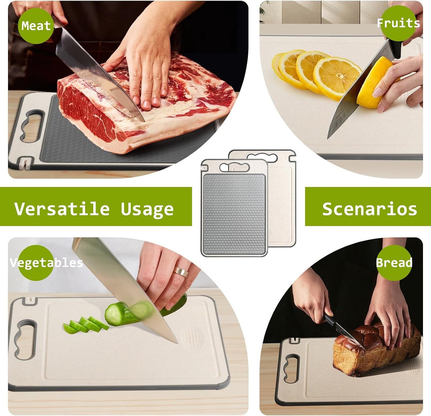Double Sided Stainless Steel Kitchen Cutting Board