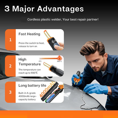 Cordless Plastic Repair Hot Stapler Kit