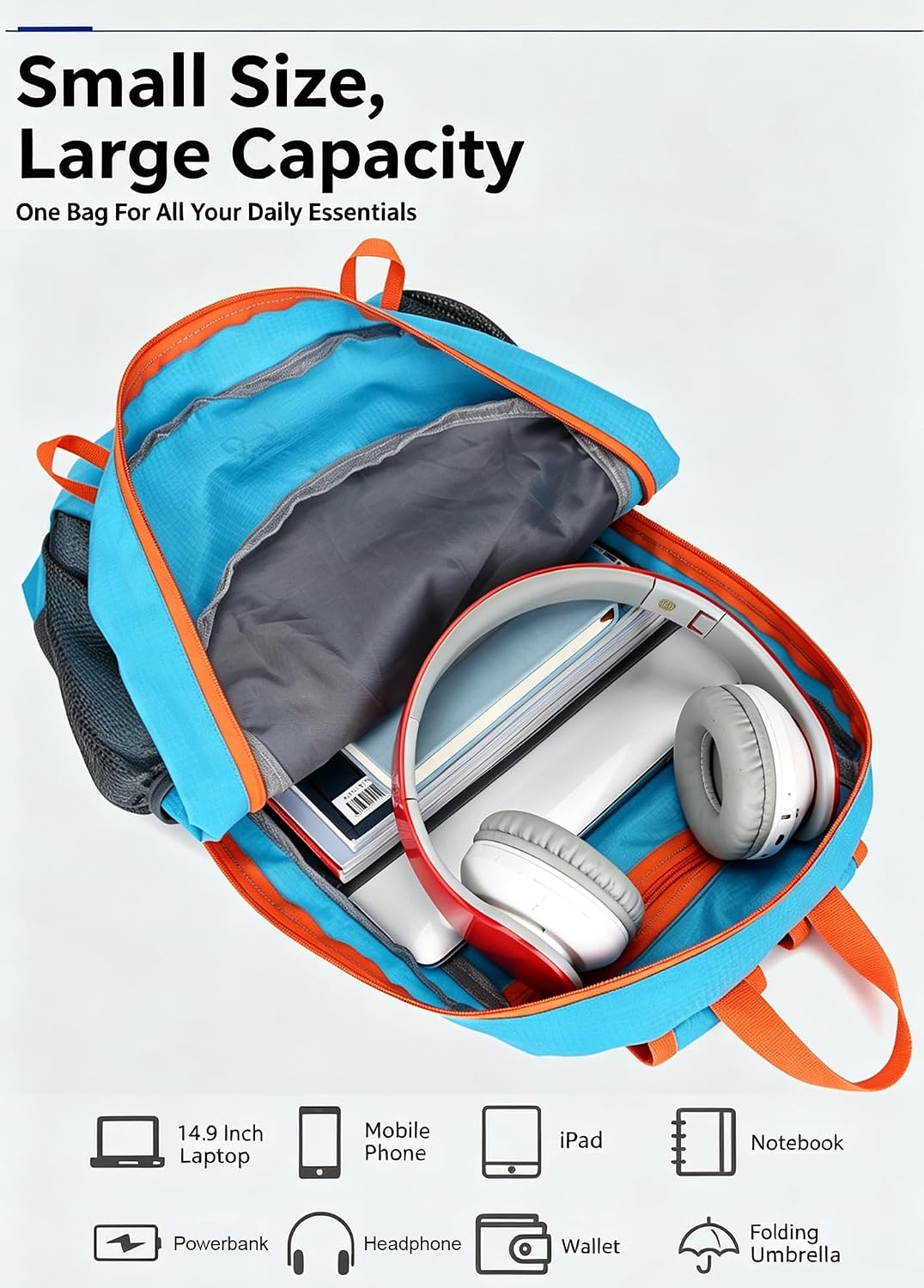 20L Foldable Lightweight Hiking Backpack for Travel and Day Trips – image 3