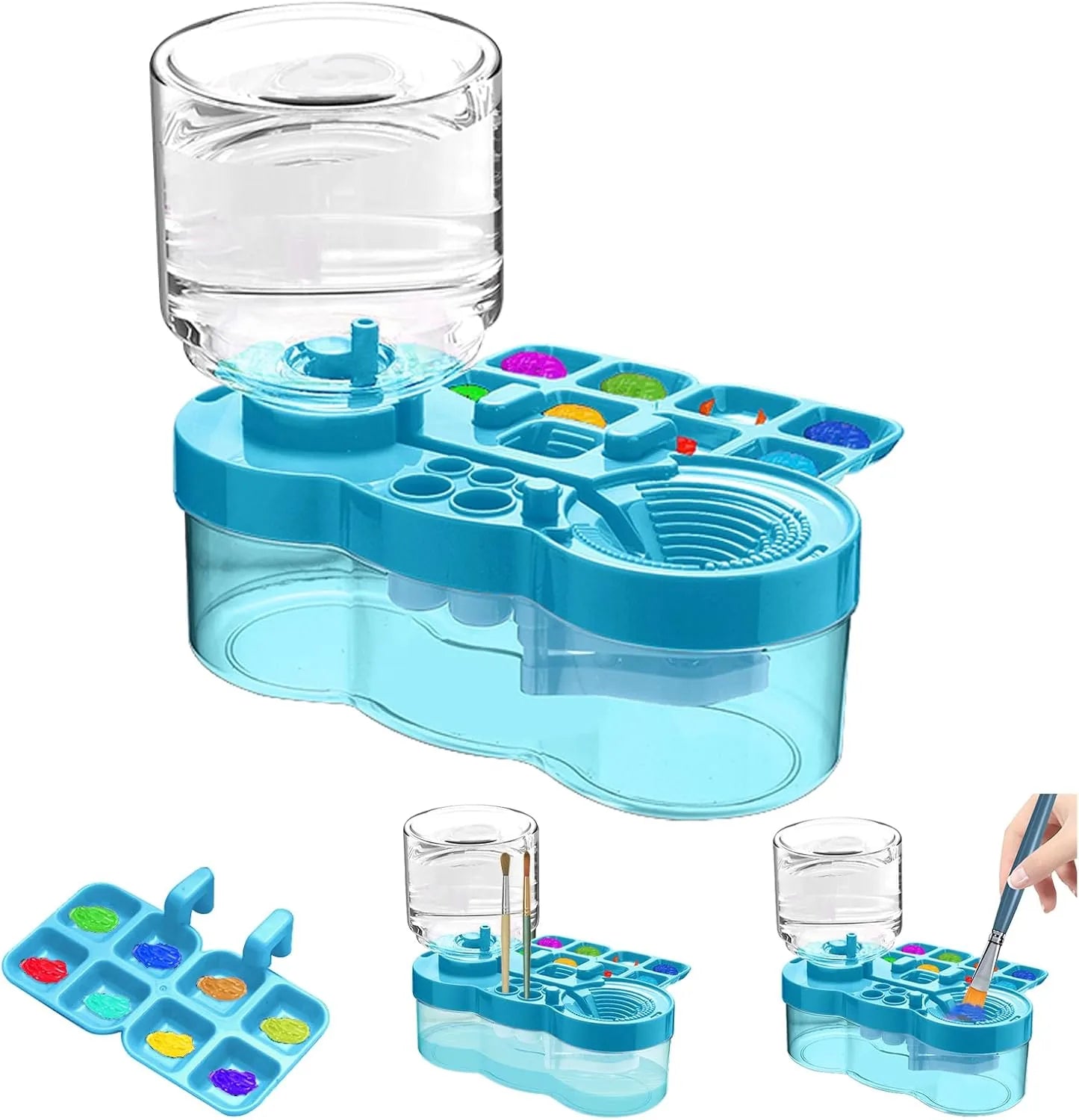 Rinse-and-Refresh Paint Brush Cleaner with Palette