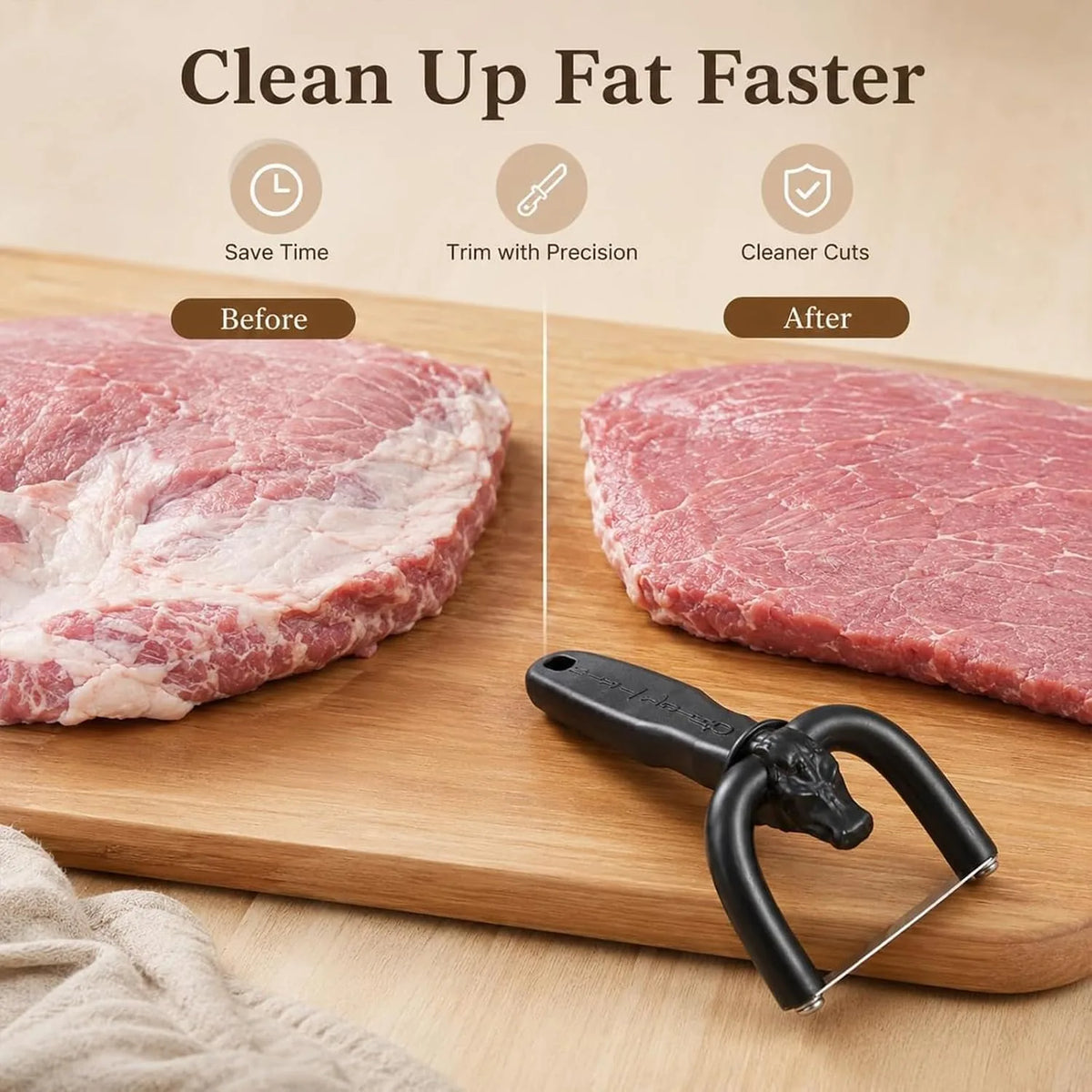 Handheld Meat Fat Trimmer and Slicer