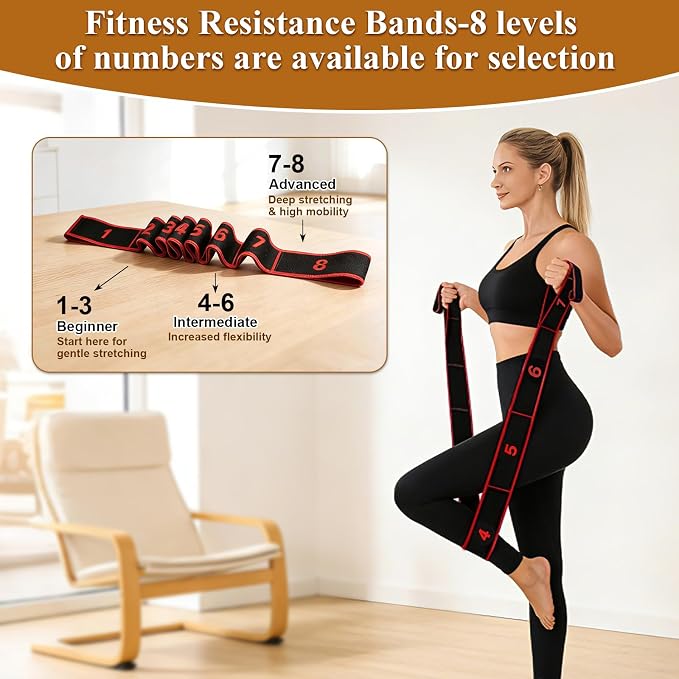 Fitness Resistance Bands for Stretching & Yoga  2-Pack 