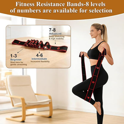 Fitness Resistance Bands for Stretching & Yoga  2-Pack 