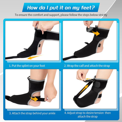 Plantar Fasciitis Relief Night Splint Sock with Massage Ball