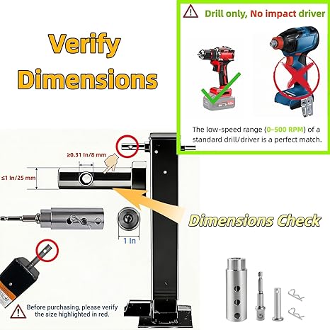 Trailer Jack Electric Drill Adapter Set