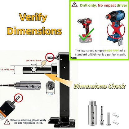 Trailer Jack Electric Drill Adapter Set