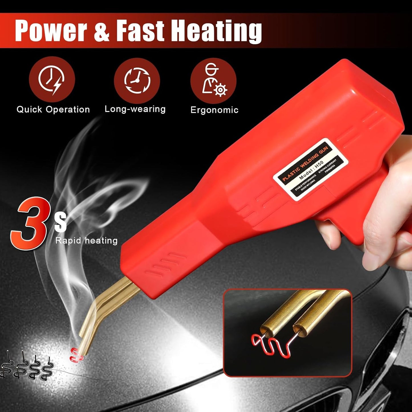 Hot Stapler Plastic Welding Kit for Car Bumper & Plastic Repair