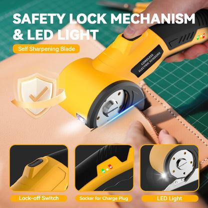 4V Rechargeable Electric Scissors - Lightweight DIY Multi-Cutter Set