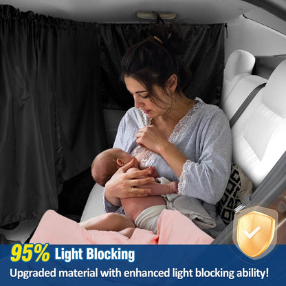 3 Pack Car Window Sunshades 95% Light Blocking