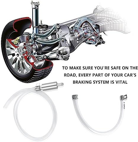 Car Brake Bleeder Hose with One Way Check Valve 2 Pack