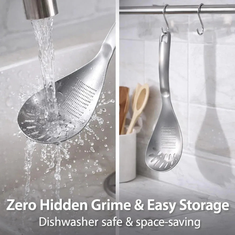 2-Piece Stainless Steel Straining and Mashing Spoon Set