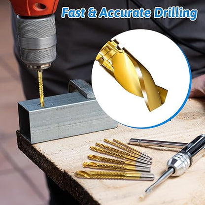 6 Pcs Metal Thread Steel Drill Bits