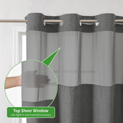 Double Layer Waterproof Shower Curtain 71" × 81"