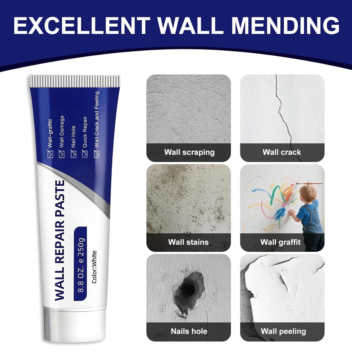 Wall Patch Repair Kit with Scraper