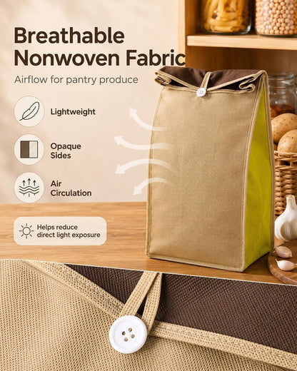Reusable Potato Storage Bag with Zip Access