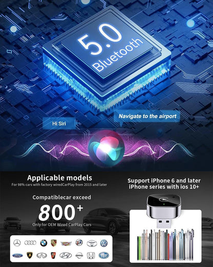 The Smallest & Fastest Wireless CarPlay Dongle for Your Car