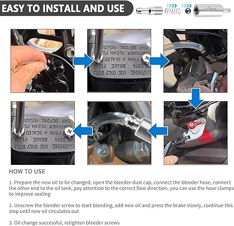 Car Brake Bleeder Hose with One Way Check Valve 2 Pack