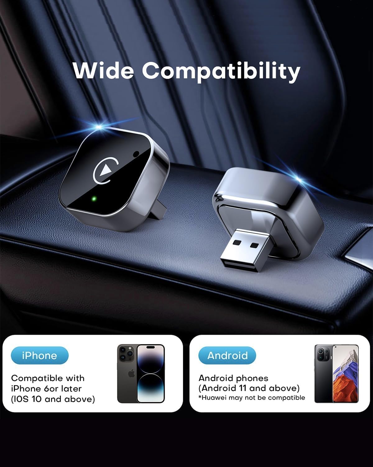 The Smallest & Fastest Wireless CarPlay Dongle for Your Car