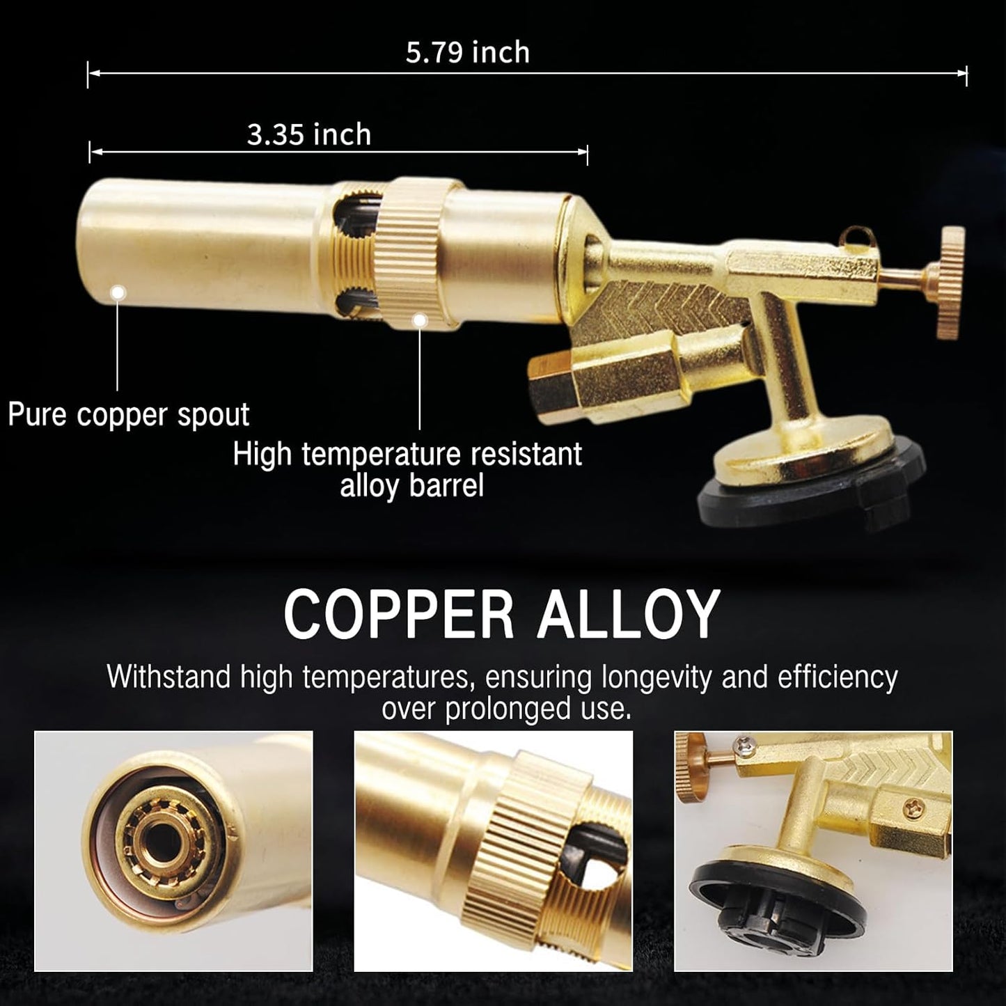Copper Alloy Butane Torch Head