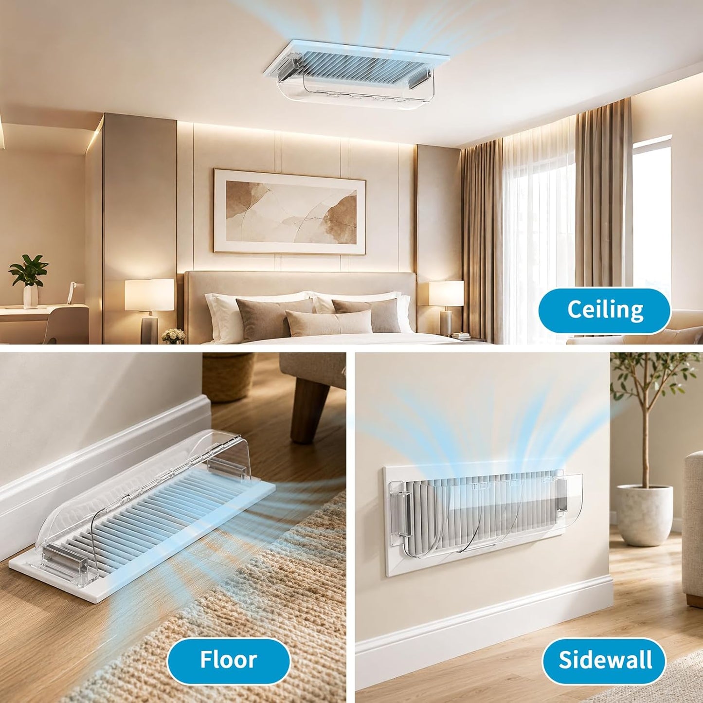 Air & Heat Deflector for Vents 2 Pack