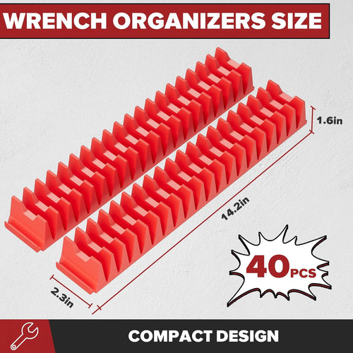 40PCS Modular Wrench Organizer Wrench Holder