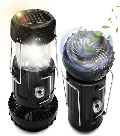 6 in 1 Portable Outdoor Led Camping Lantern with Fan