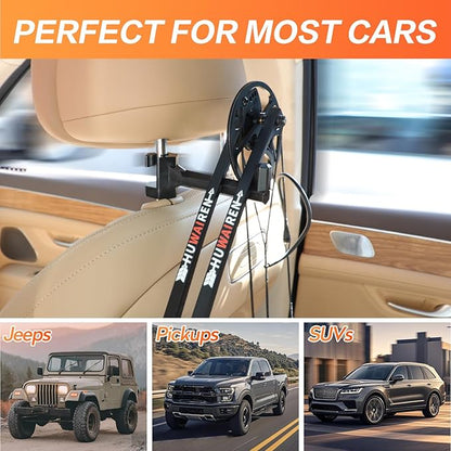 Truck Bow Mount, 2 Sets Archery Shooting Brackets, Headrest Mount Universal Compound Bow Rack