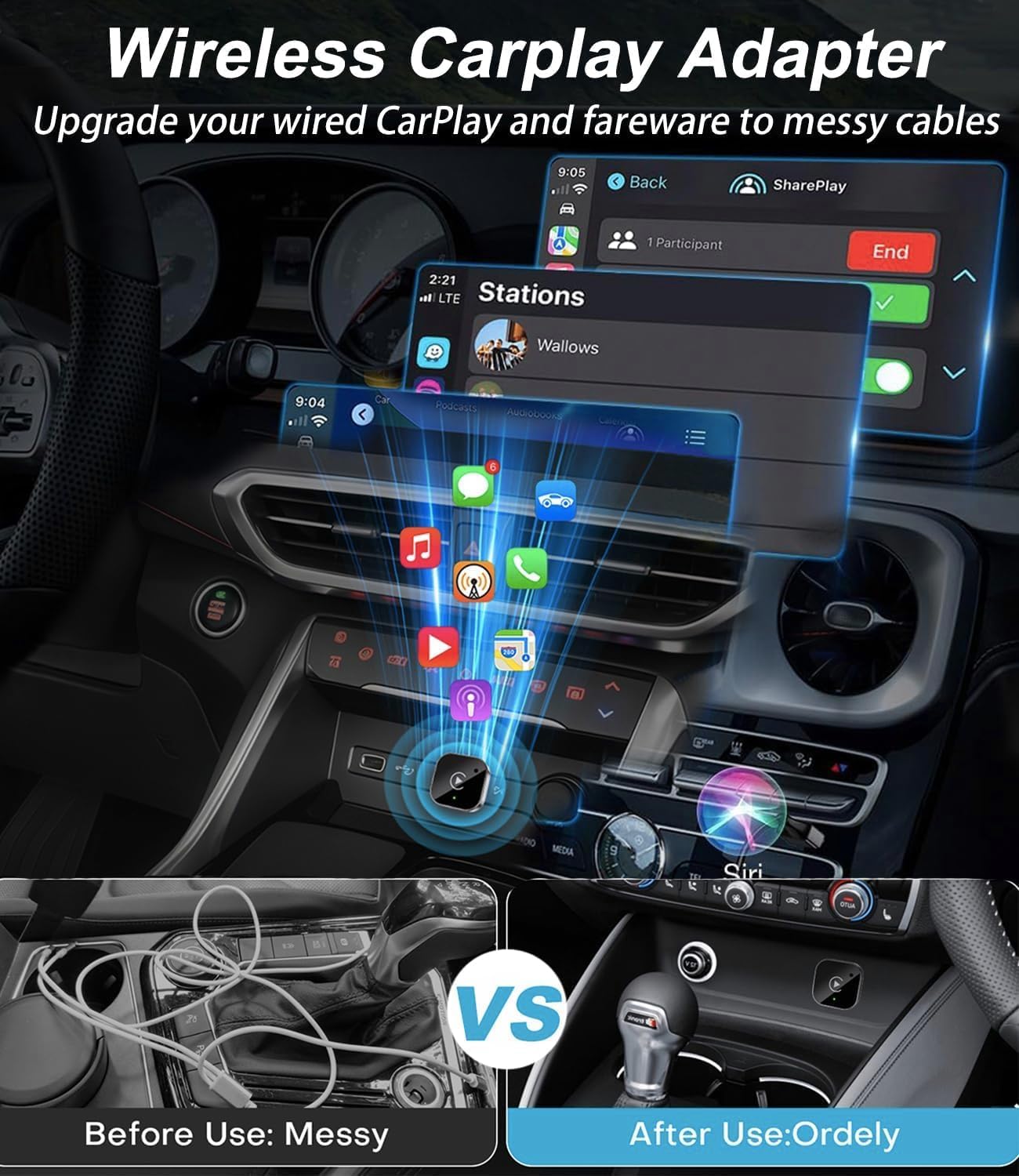 The Smallest & Fastest Wireless CarPlay Dongle for Your Car