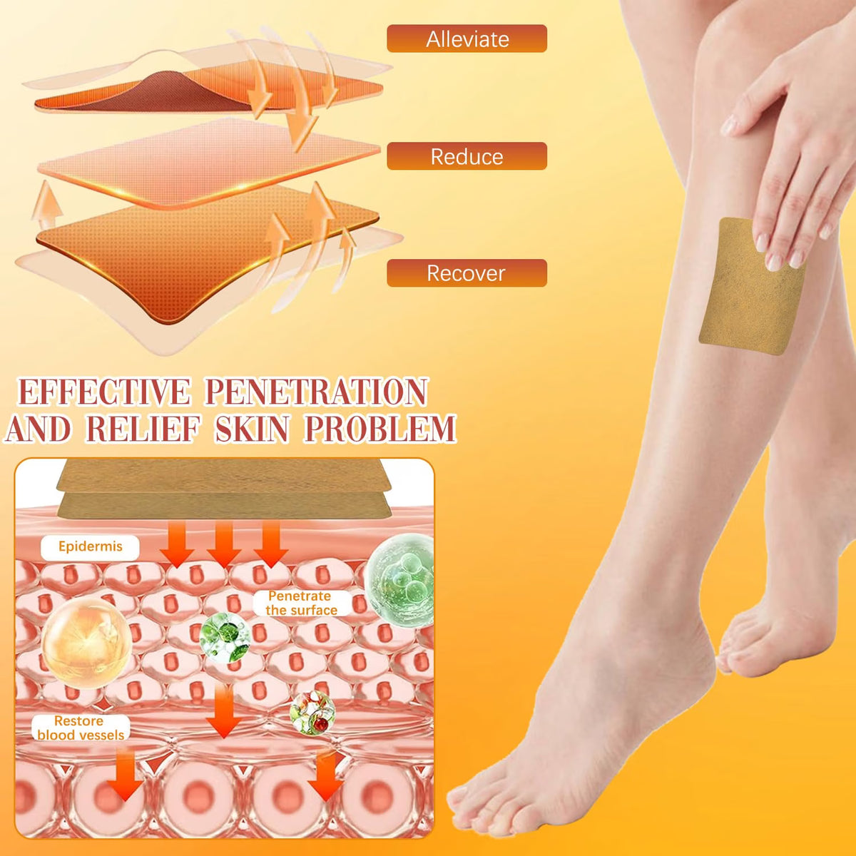 Adhesive Leg Care Patches – 2 Boxes