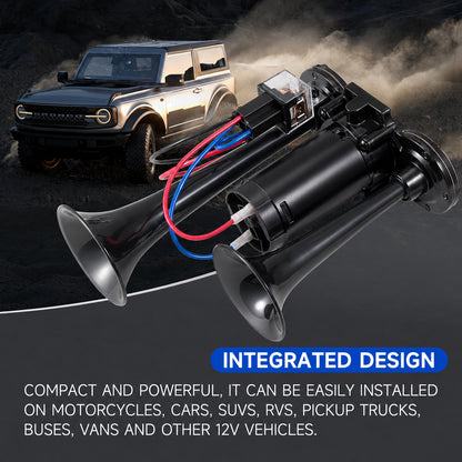 Dual-Trumpet Electric Air Horn