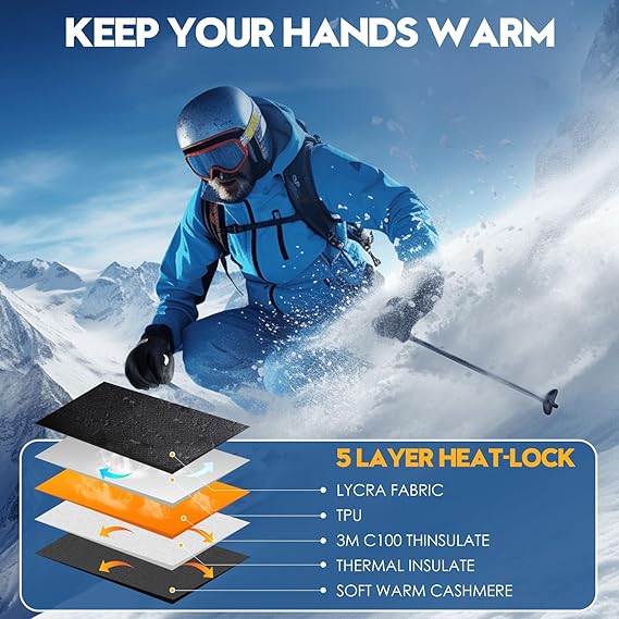 Waterproof Touchscreen Thermal Outdoor Gloves