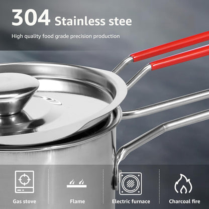 5-Piece Stainless Steel Mini Deep Fryer Set