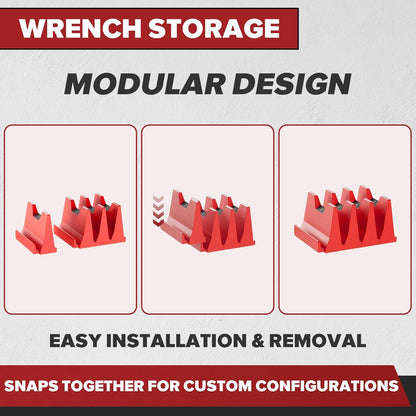 40PCS Modular Wrench Organizer Wrench Holder