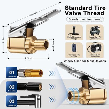 4-Pack Premium Air Chuck Quick Connect