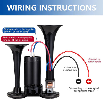Dual-Trumpet Electric Air Horn