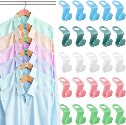 Space-Saving Hanger Connector Hooks – 100 Pack