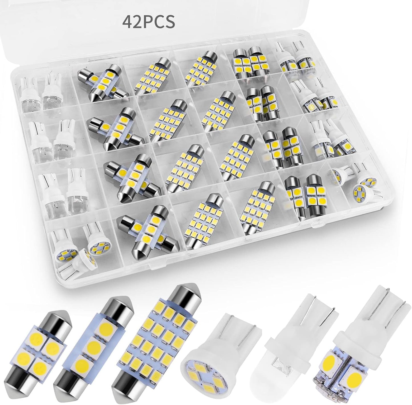 42 Pieces Universal Interior Car Lights