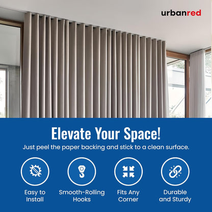 5M No-Drill Self-Adhesive Curtain Track