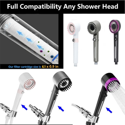 8-Pack Shower Filters for Handhelds | Chlorine & Mineral Removal