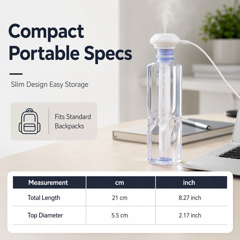 Portable USB Bottle Humidifier for Desks and Travel