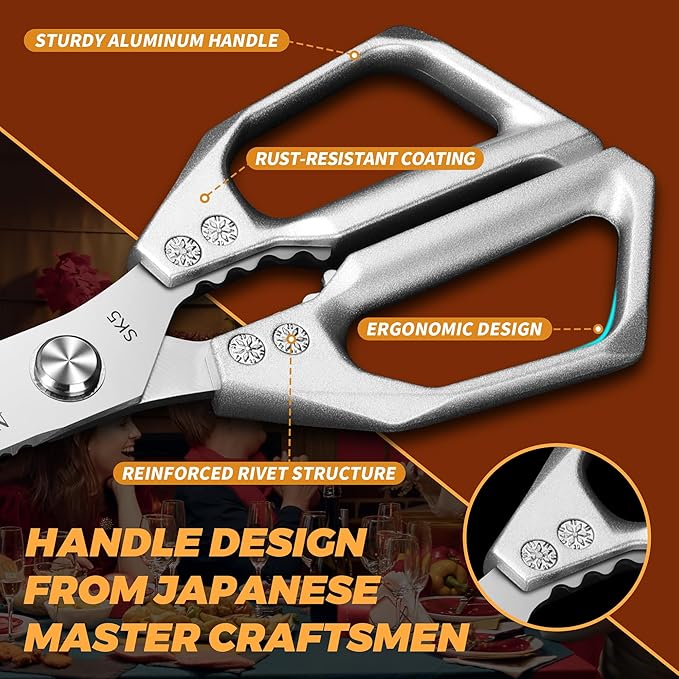 Premium Stainless Steel Kitchen Scissors